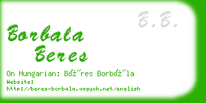 borbala beres business card